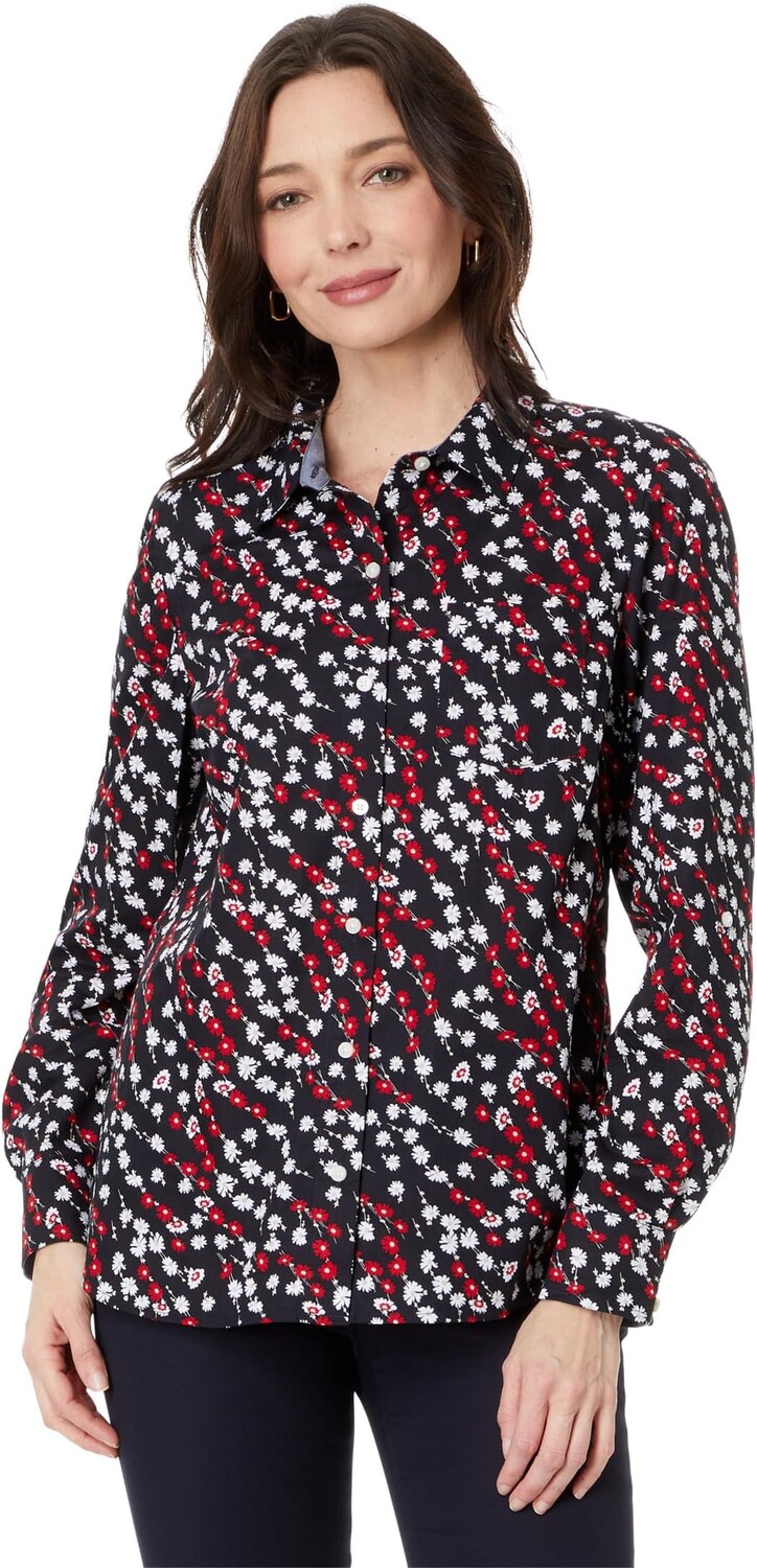 

Рубашка Tommy Hilfiger Ditsy Roll Tab, цвет Sky Captain Multi