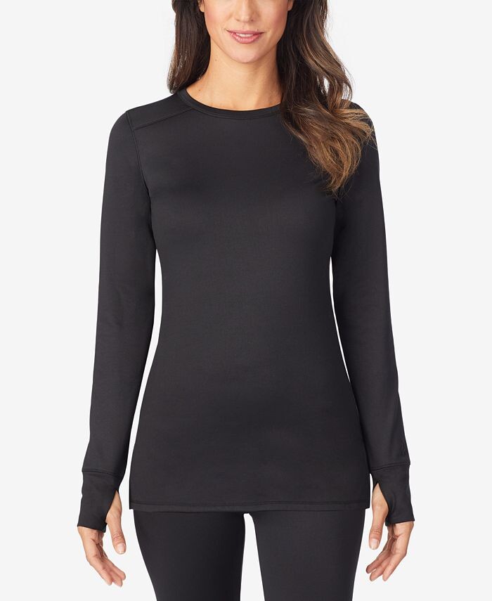 

Женский топ Thermawear с длинными рукавами Cuddl Duds, черный