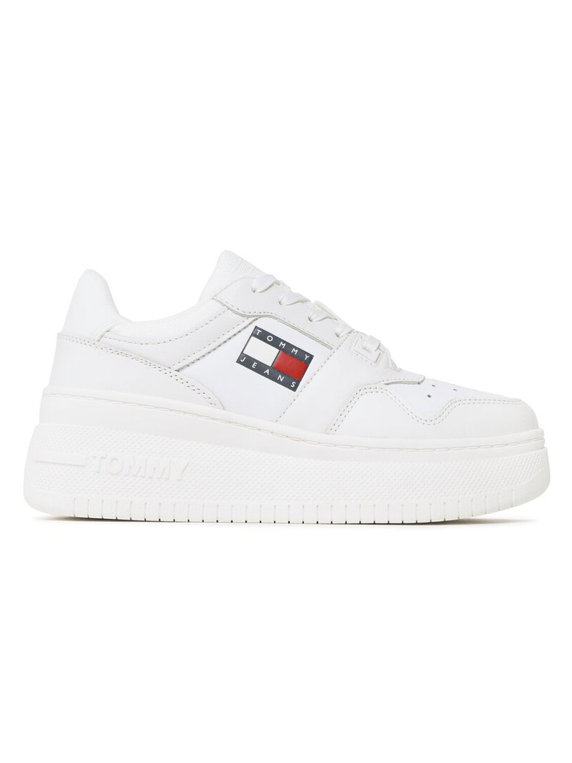 

Tommy JEANS Кроссовки в баскетбольном стиле в ретро-стиле, белый