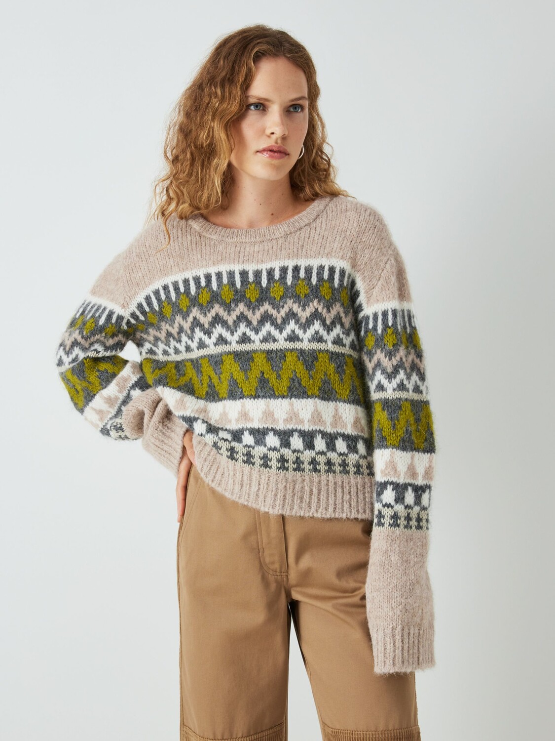 

Джемпер Makenzie Fair Isle из смеси альпаки Velvet by Graham & Spencer, фисташковый