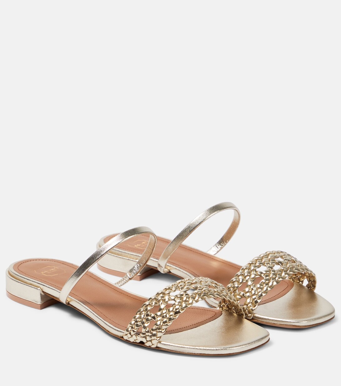

Сандалии Frida из металлизированной кожи Malone Souliers, золотой