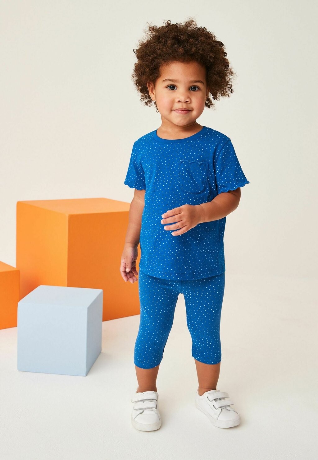 

Футболка с принтом SCALLOP COTTON T-SHIRT Next, цвет navy spot