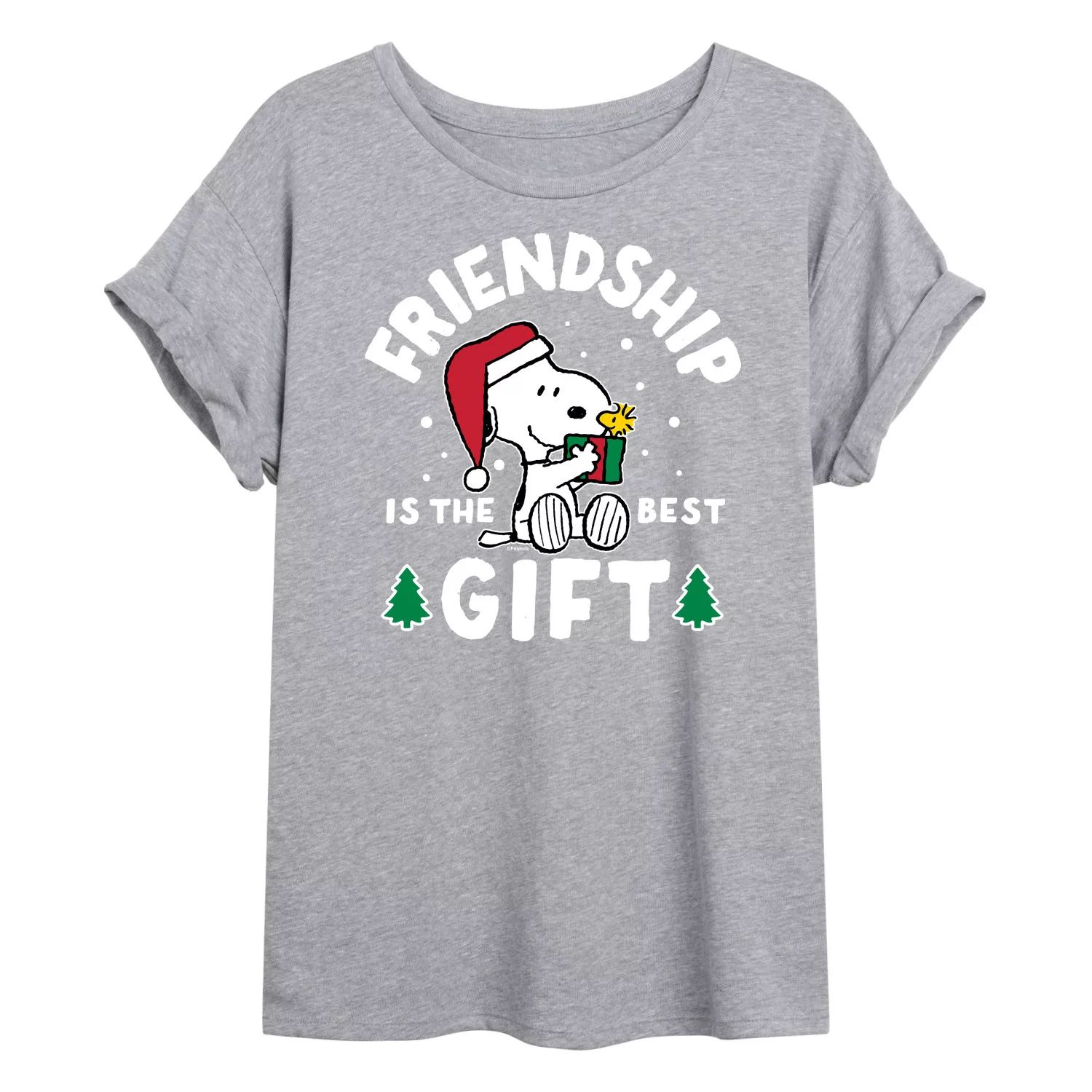 Детская струящаяся футболка Peanuts Christmas Friendship Licensed Character