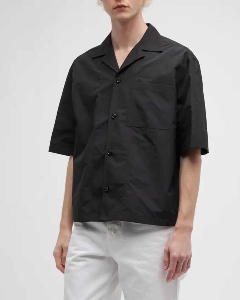 

Мужская рубашка Camp из технического нейлона Bottega Veneta