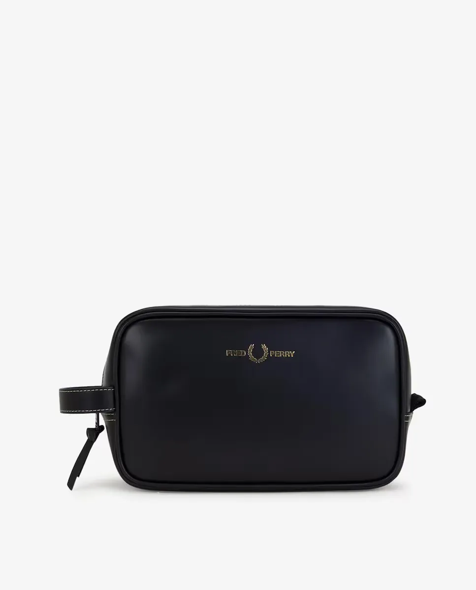 

Мужская косметичка с ручкой и логотипом Fred Perry, черный