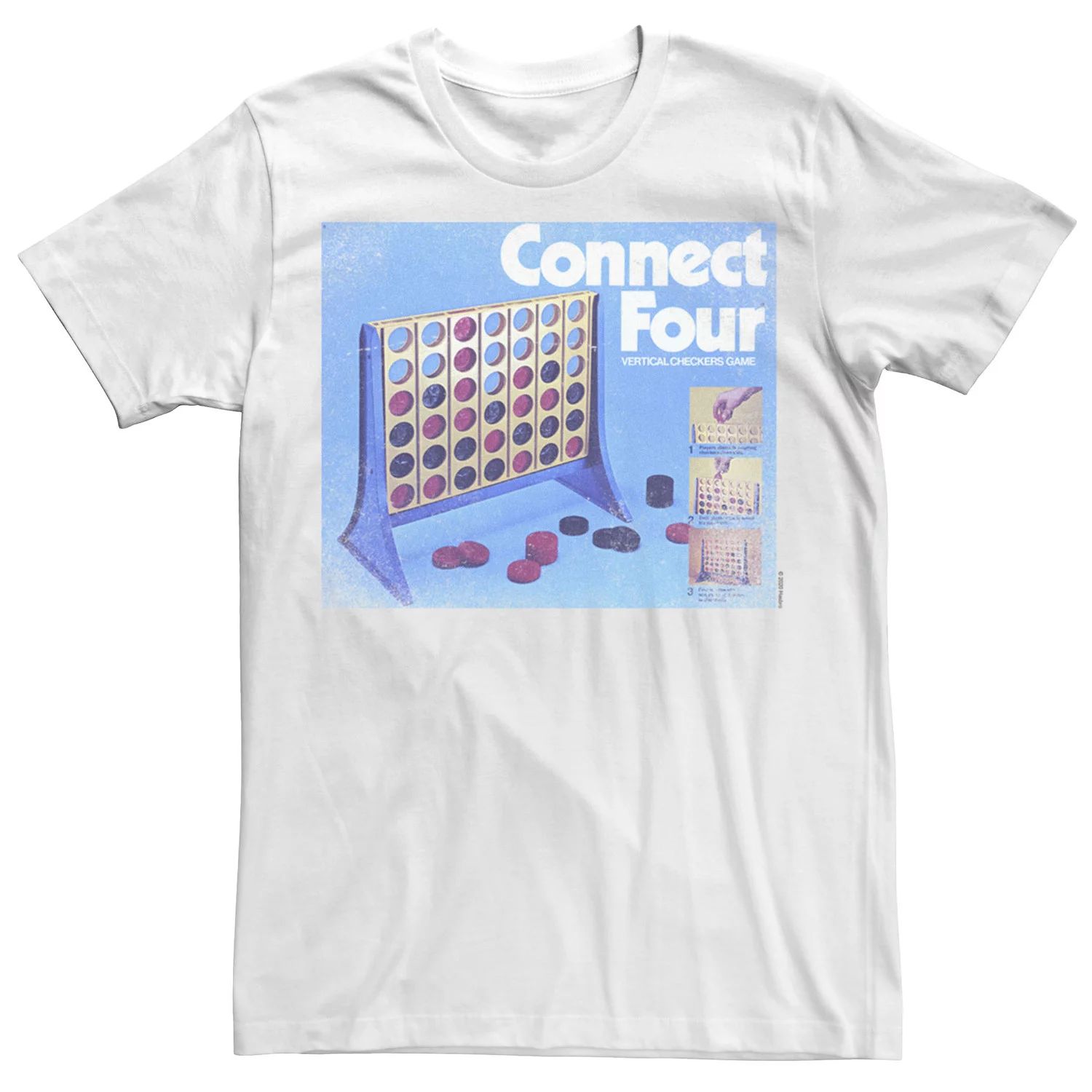 Мужская футболка Connect Four Box с потертым плакатом Licensed Character