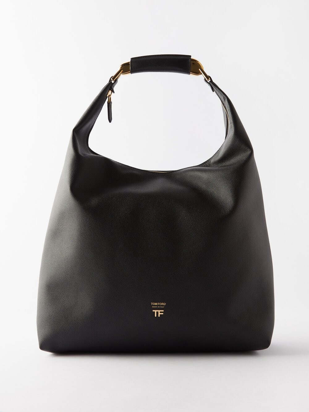 

Большая кожаная сумка через плечо bianca Tom Ford, черный