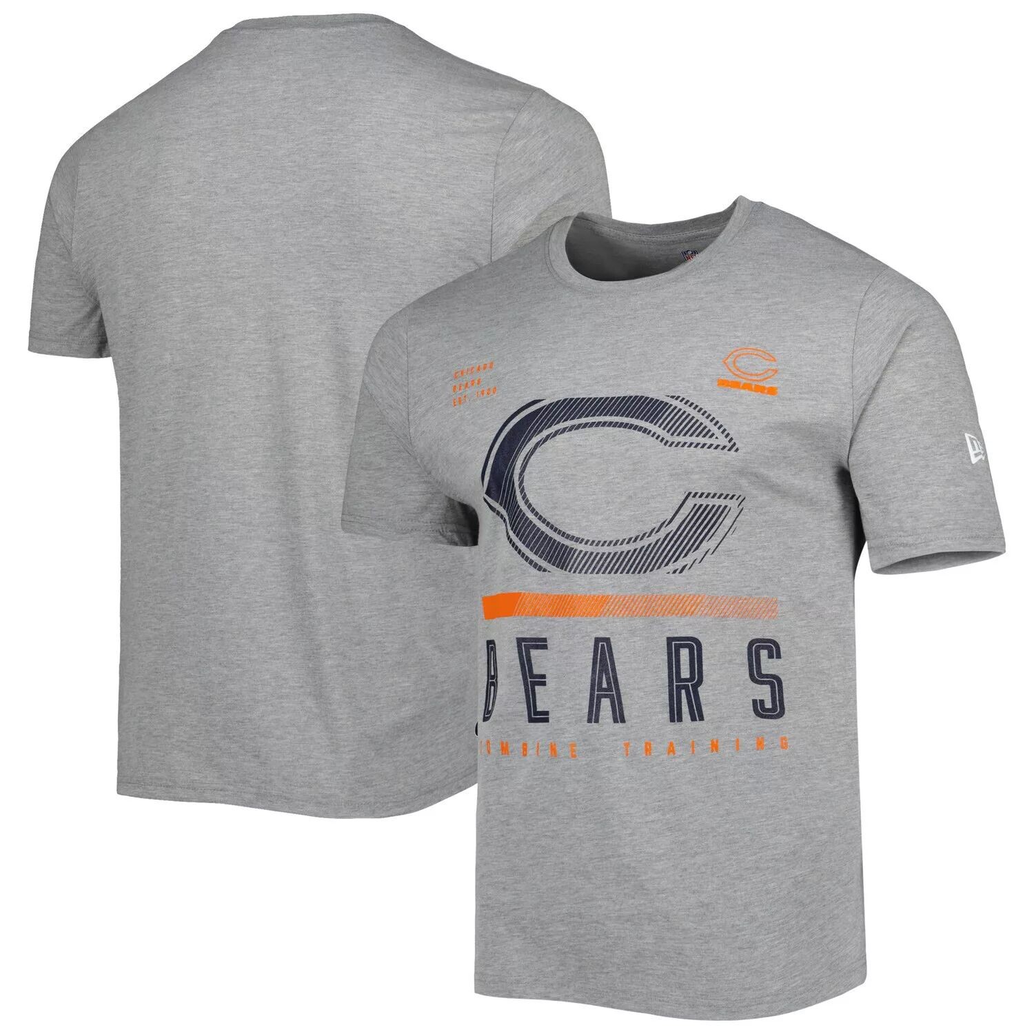 

Мужская футболка New Era Heathered Grey Chicago Bears Joint Authentic Red Zone