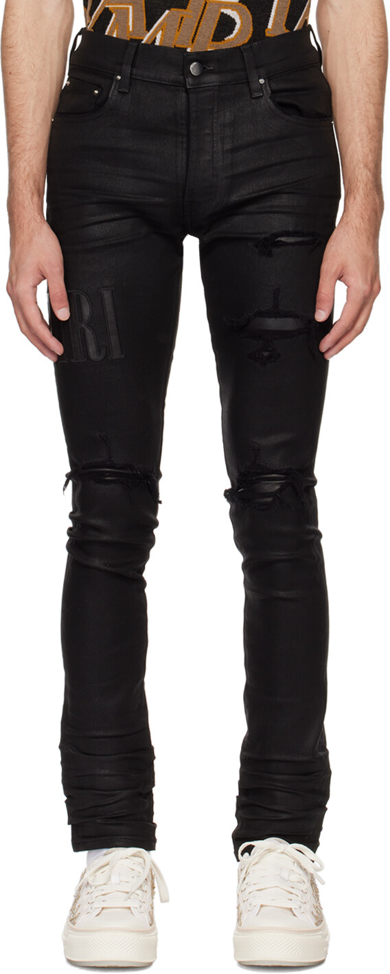 

Черные джинсы с воском Amiri, цвет Black