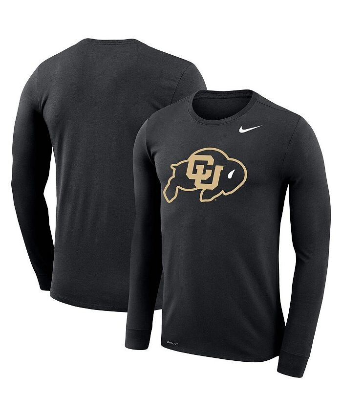 

Мужская черная футболка с длинным рукавом Colorado Buffaloes Big and Tall Primary Logo Legend Performance Nike, черный