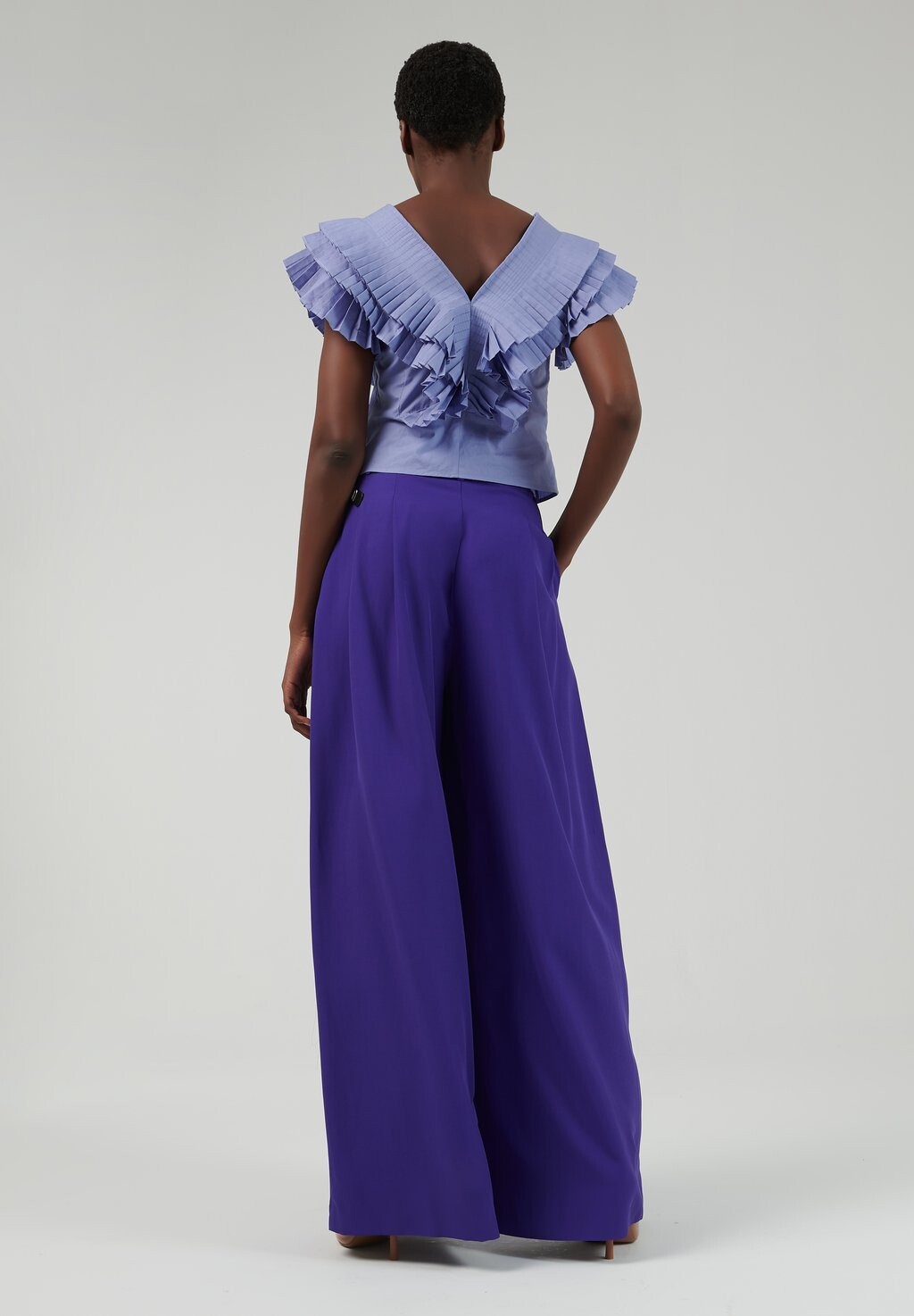 

Блуза PLEATED RUFFLE Leem, фиолетовый