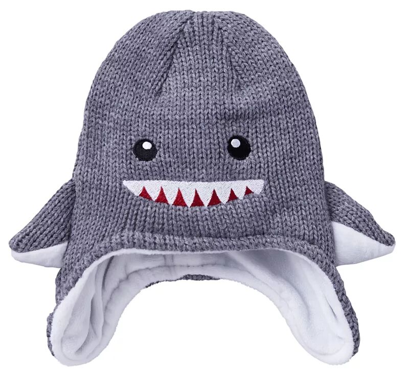 

Уютная молодежная шапочка Northeast Outfitters с изображением акулы, серый