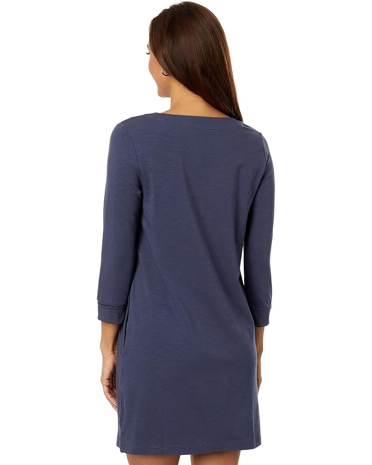 

Платье Lilla P 3/4 Sleeve Split-Neck Dress, цвет Nocturne