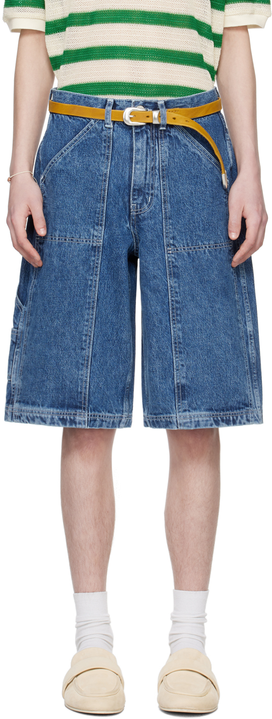Джинсовые шорты цвета индиго Carpenter After Pray шорты promod джинсовые 44 размер