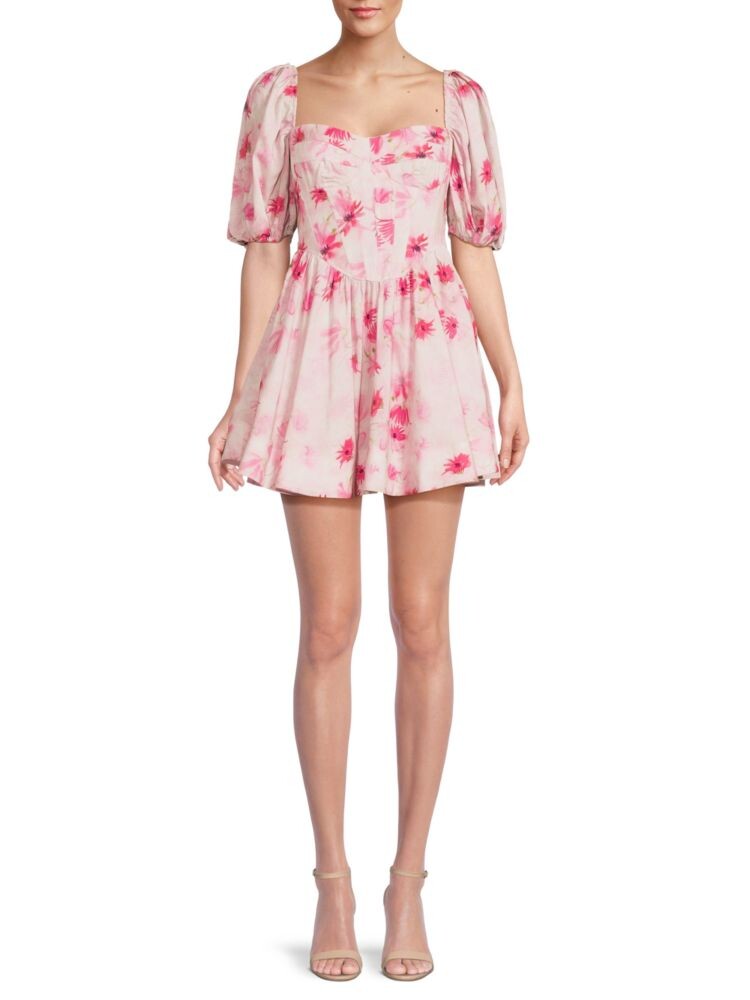 

Корсетное мини-платье Kiah с цветочным принтом Bardot, цвет Pink Floral