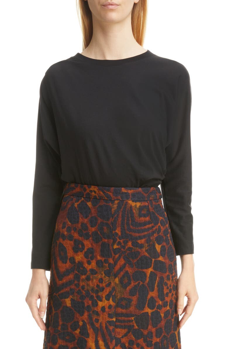 

Джемперный топ Helfar с драпировкой DRIES VAN NOTEN, черный