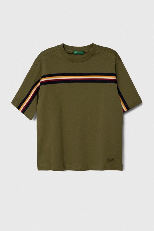 

Хлопковая футболка для детей United Colors of Benetton, зеленый