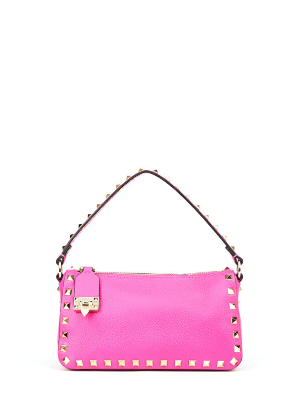 

Маленькая женская кожаная сумка rockstud цвета фуксии Valentino Garavani