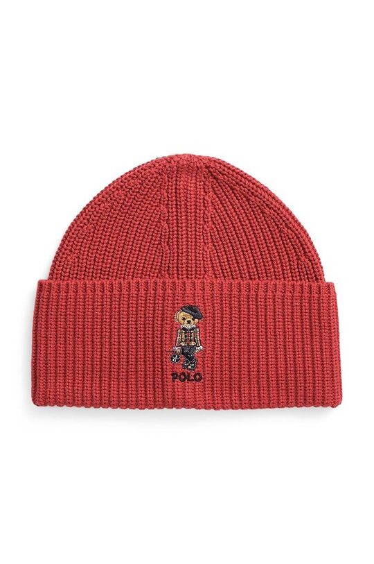 

Детская хлопковая шапка Polo Ralph Lauren, красный