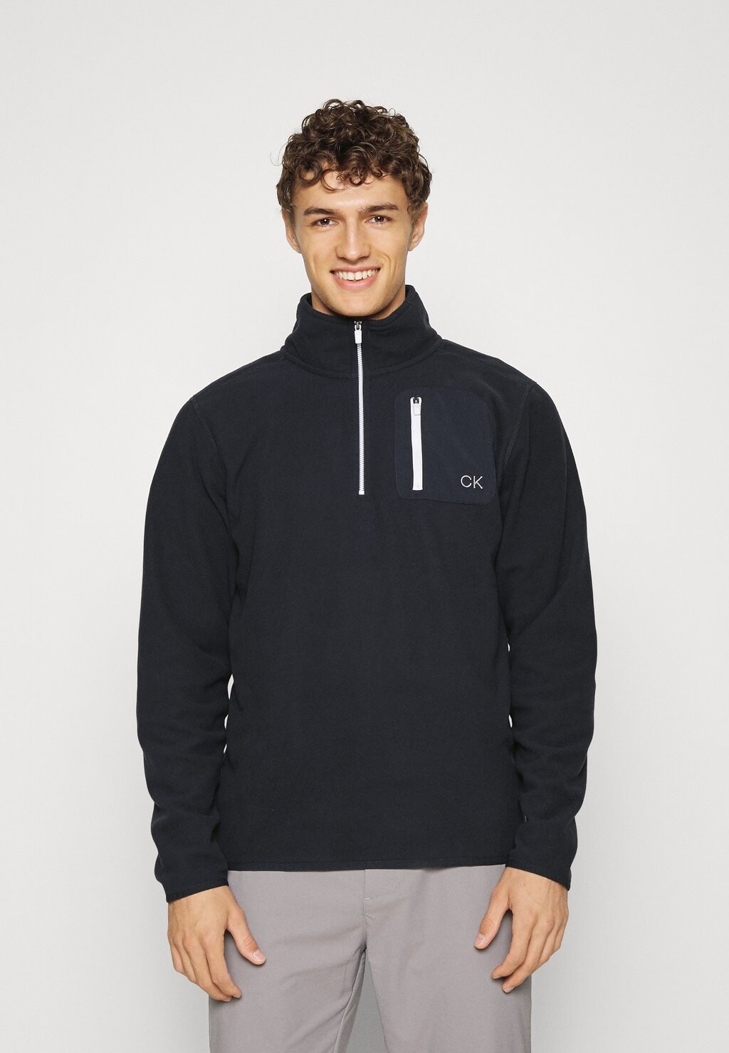 

Флисовая толстовка Planet Half Zip Calvin Klein, цвет navy