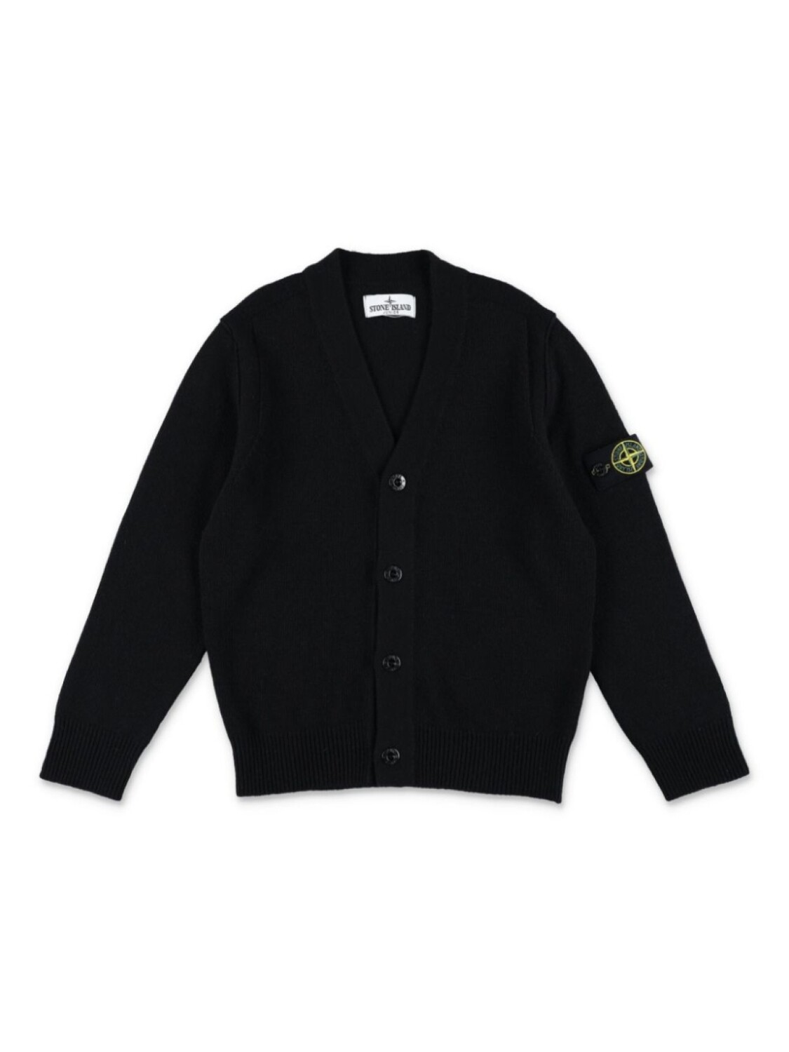 

Stone Island Junior кардиган с нашивкой Compass, черный