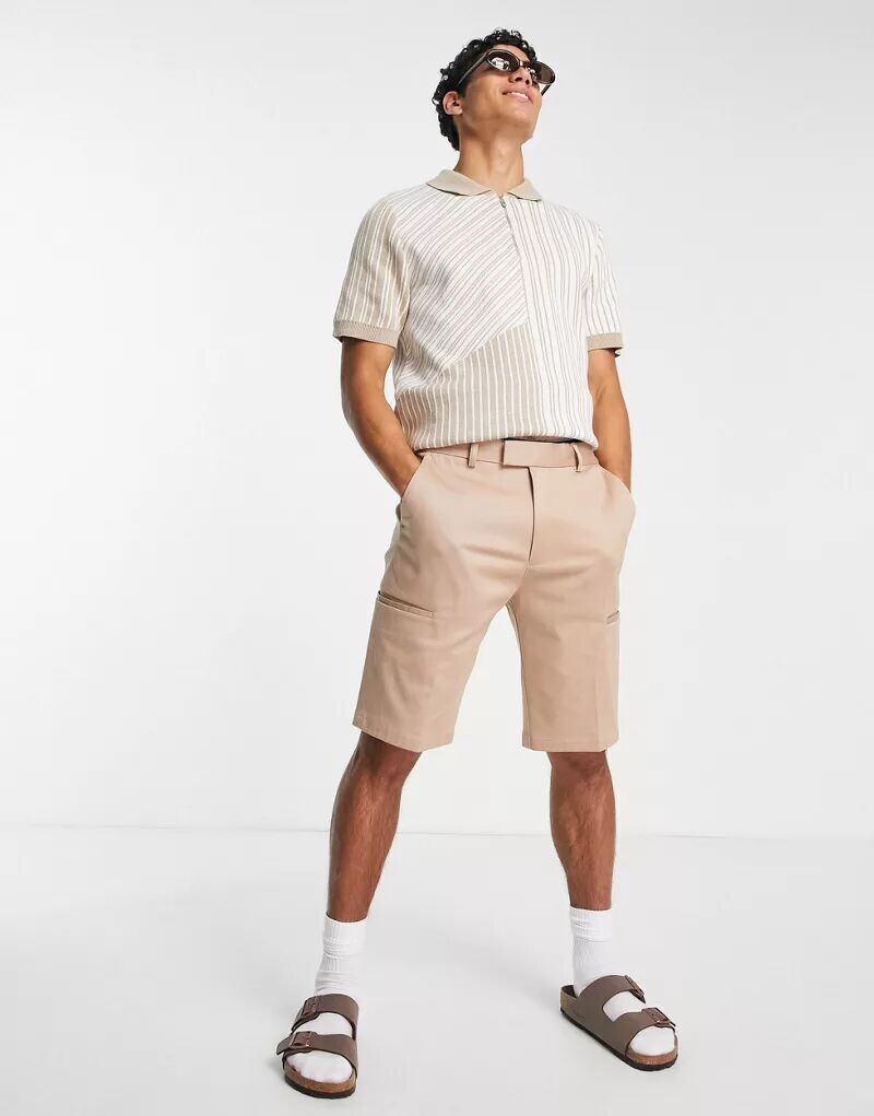 

Элегантные удлиненные шорты карго Topman