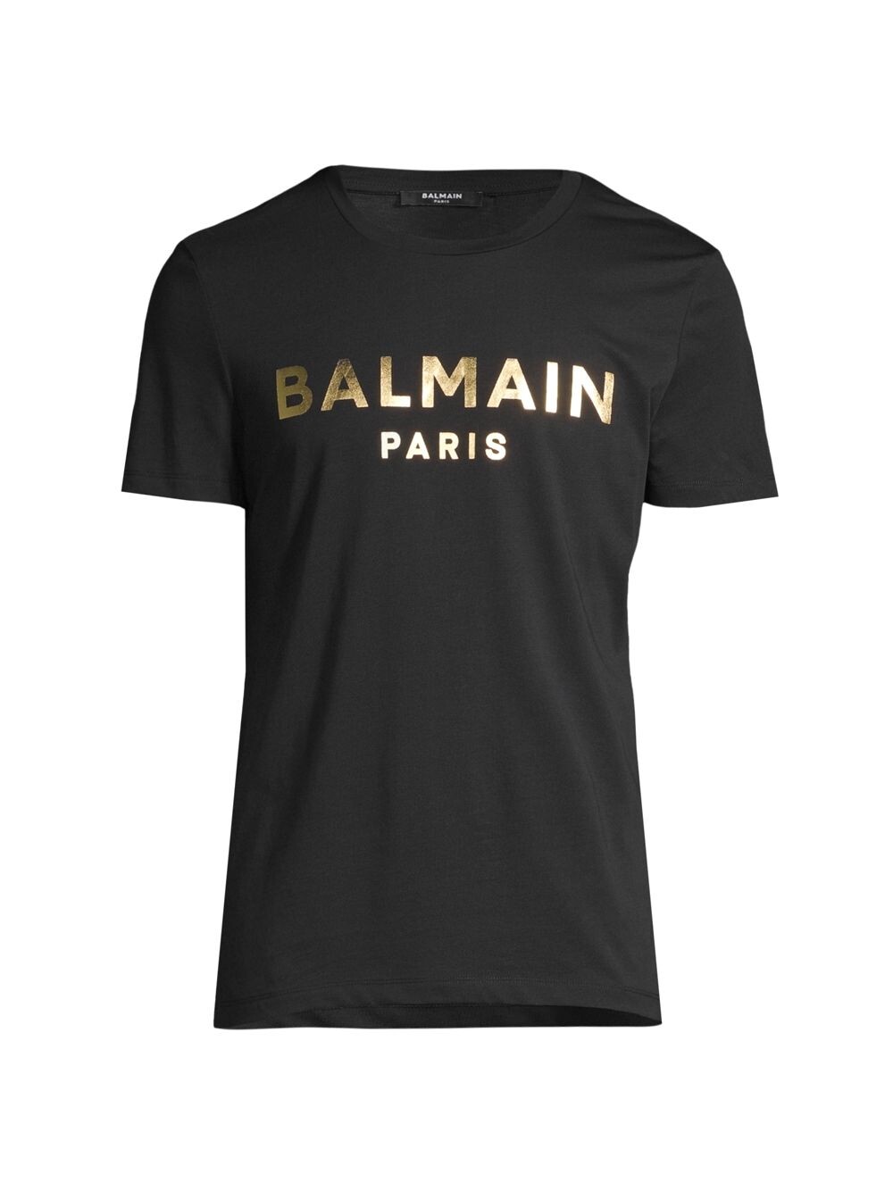 

Серебряная хлопковая футболка с металлическим логотипом Balmain, нуарный, Серый