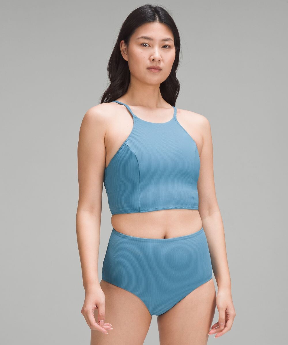 

Длинный купальник в рубчик с высоким воротником, чашка C/D Lululemon