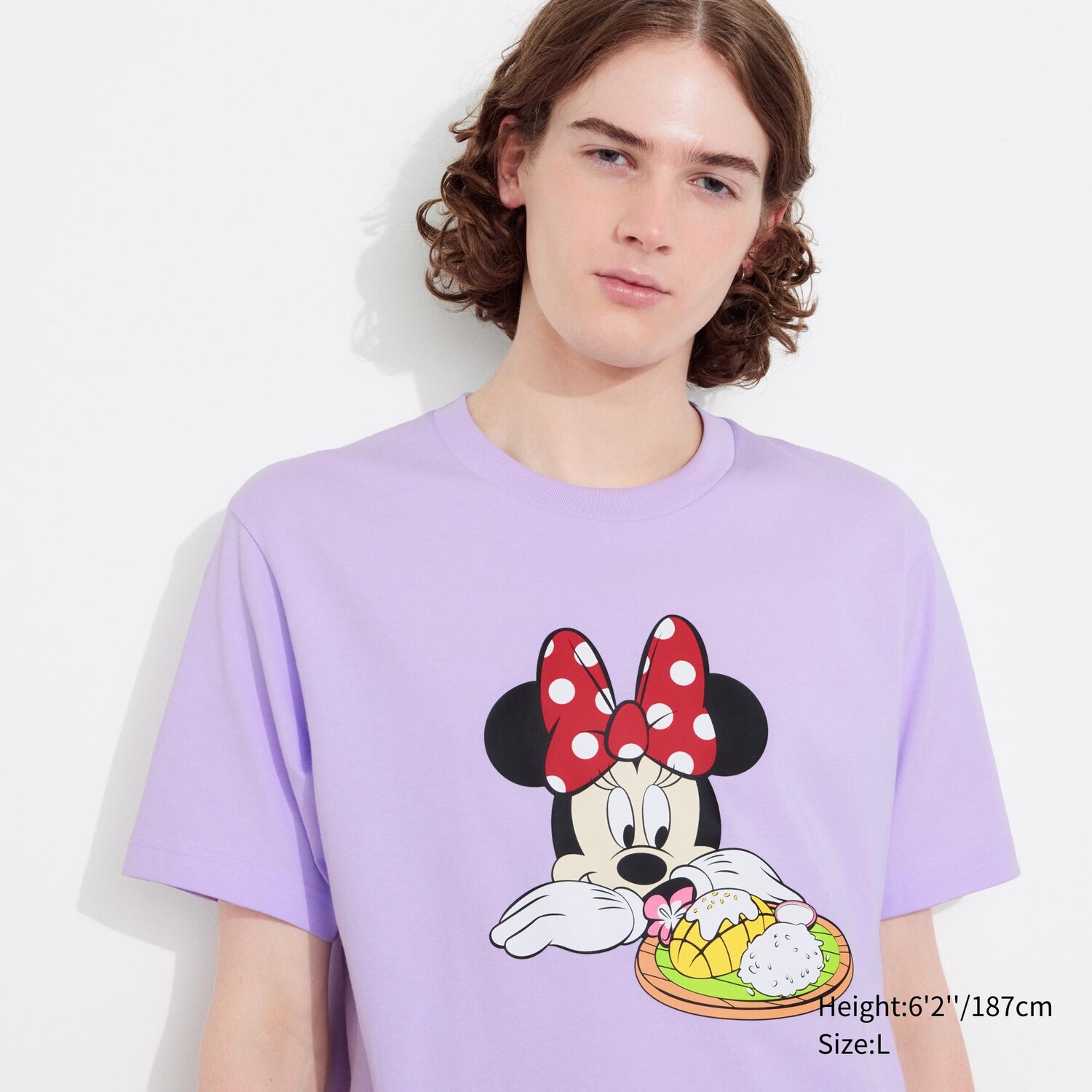 

Футболка Uniqlo Mickey Mouse in Thailand с коротким рукавом, светло-фиолетовый