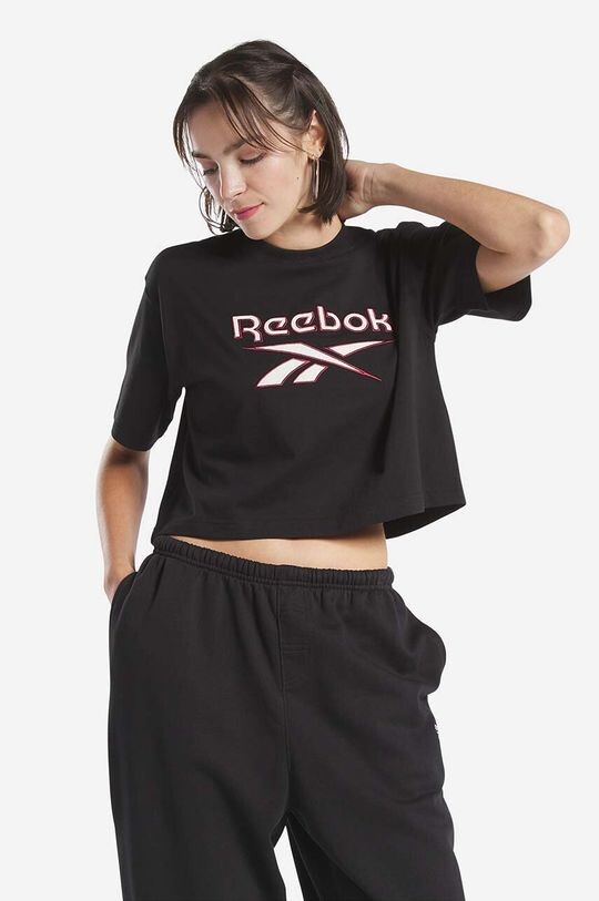 

Хлопковая футболка Reebok, черный