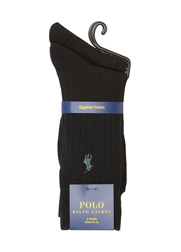 

Черные мужские носки из двух предметов с логотипом Polo Ralph Lauren