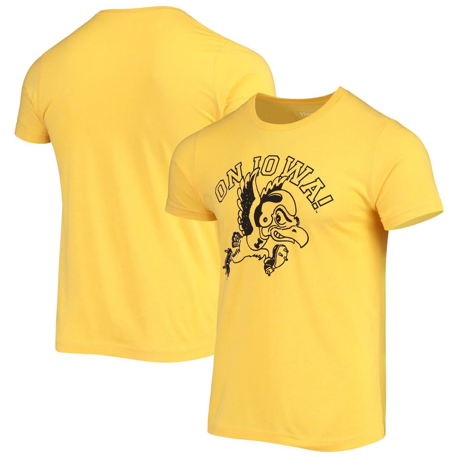 

Мужская футболка Homefield Heathered Gold Iowa Hawkeyes Vintage On Iowa