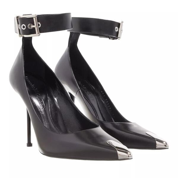 

Туфли punk ankle strap pump black/silver Alexander Mcqueen, черный