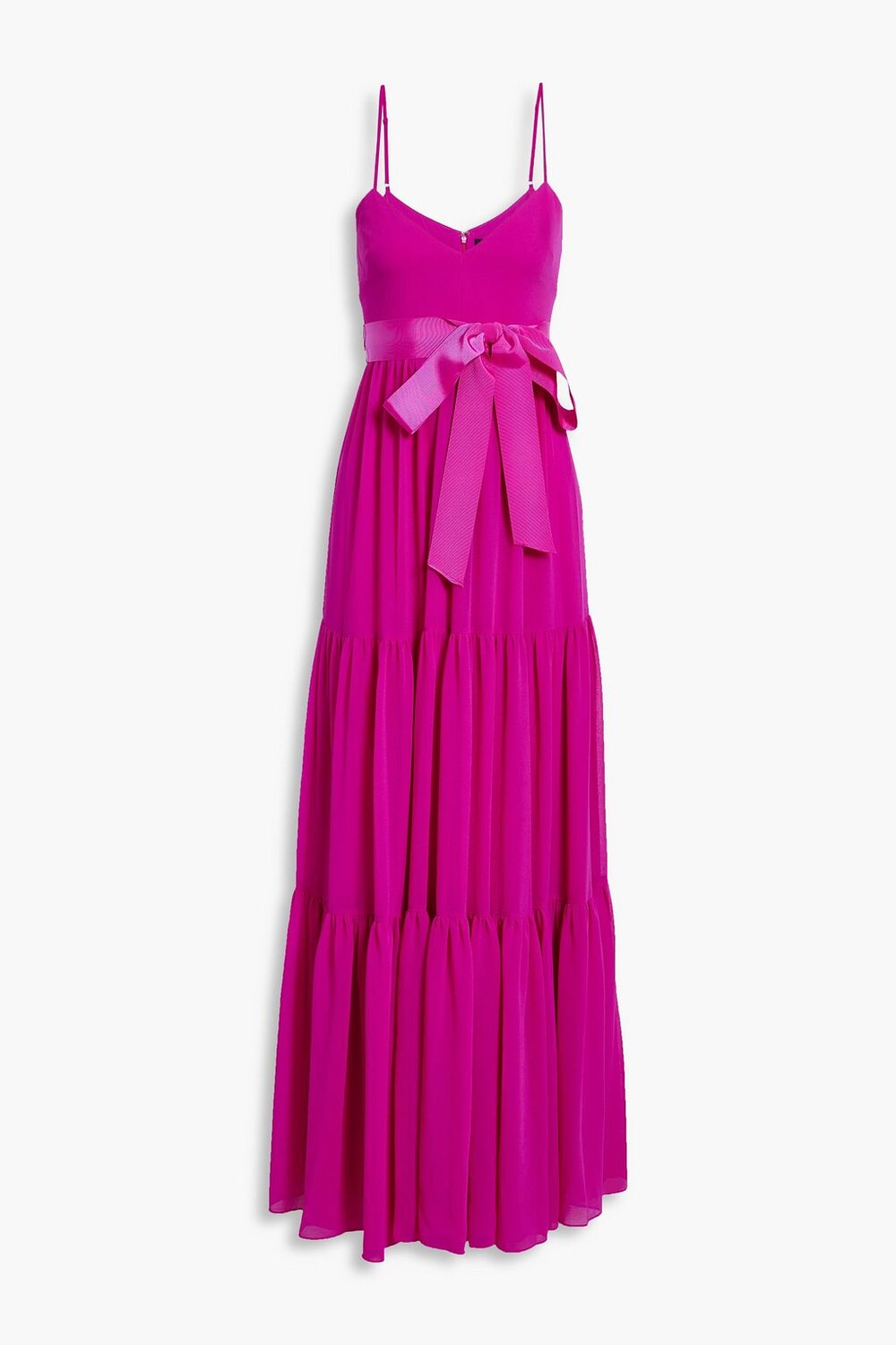 

Ярусное платье из крепдешина с бантом BADGLEY MISCHKA, пурпурный