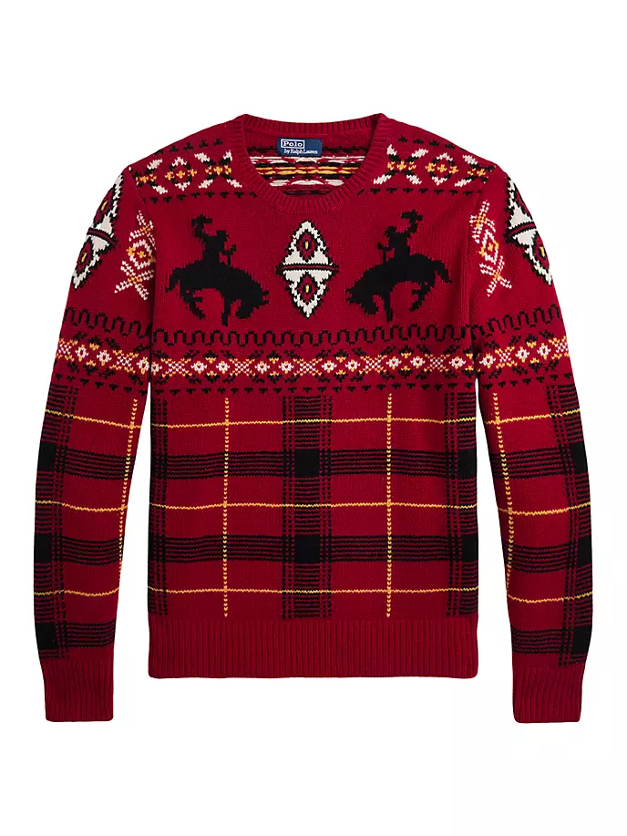 

Объемный свитер из смесовой шерсти Polo Ralph Lauren, красный