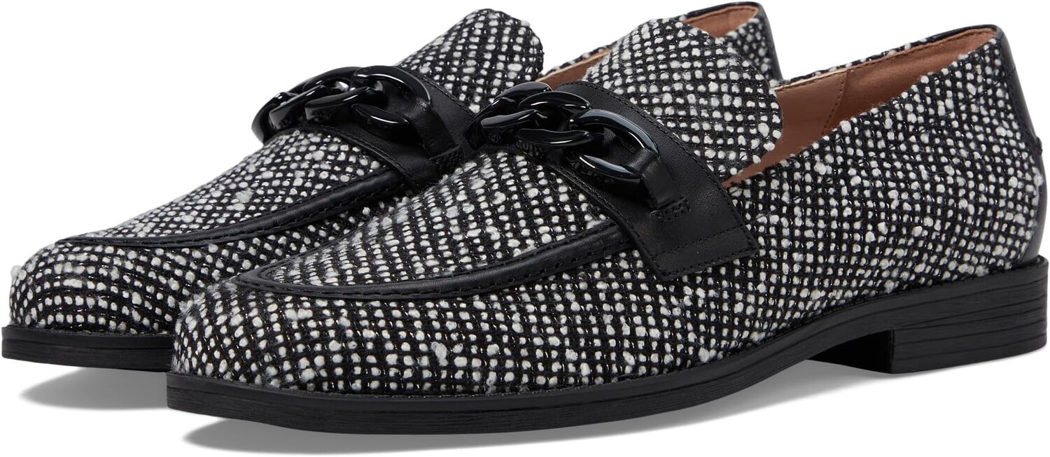 

Лоферы Stassi Chain Loafer Cole Haan, цвет Black/White Boucle