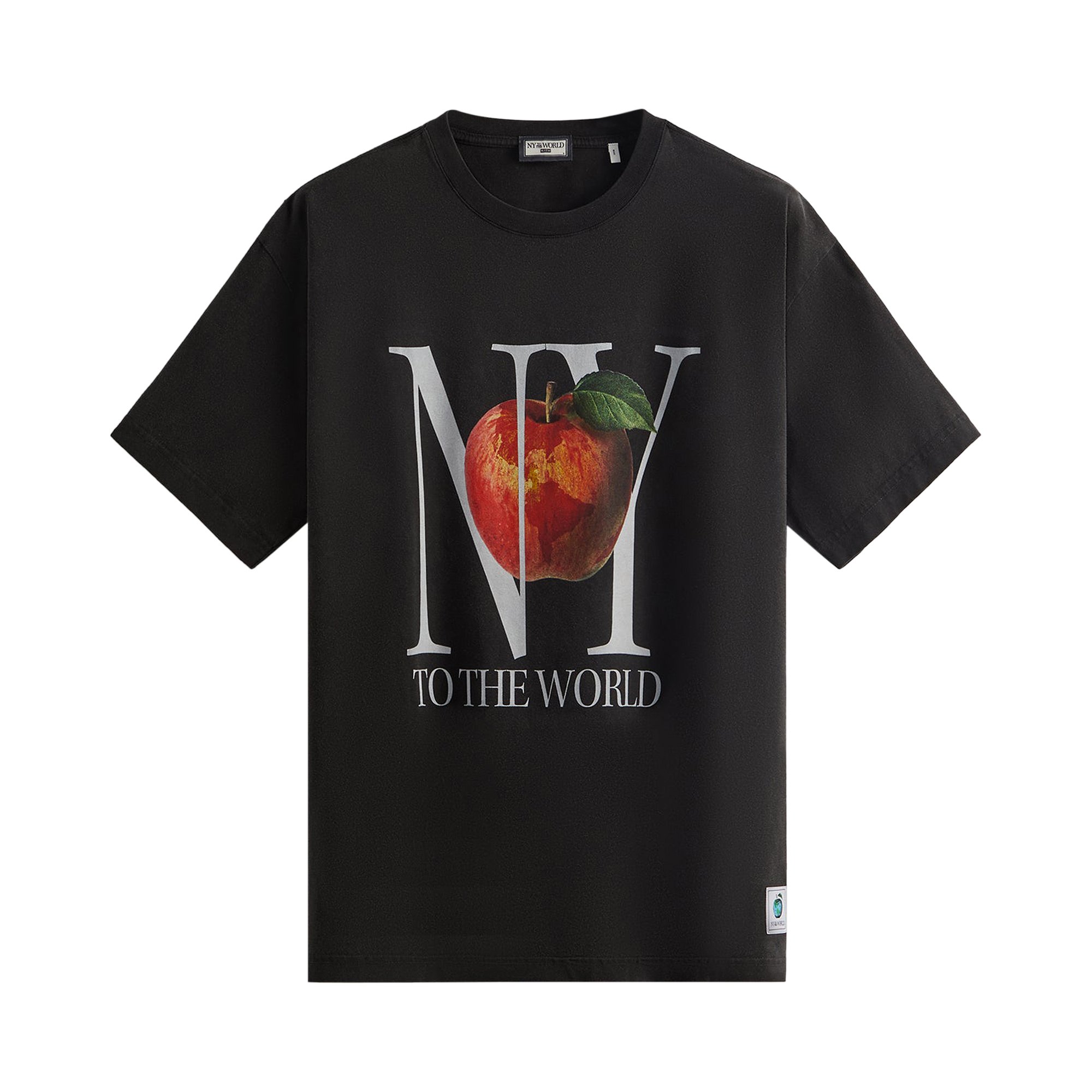 Винтажная футболка Kith New York To The World, черная