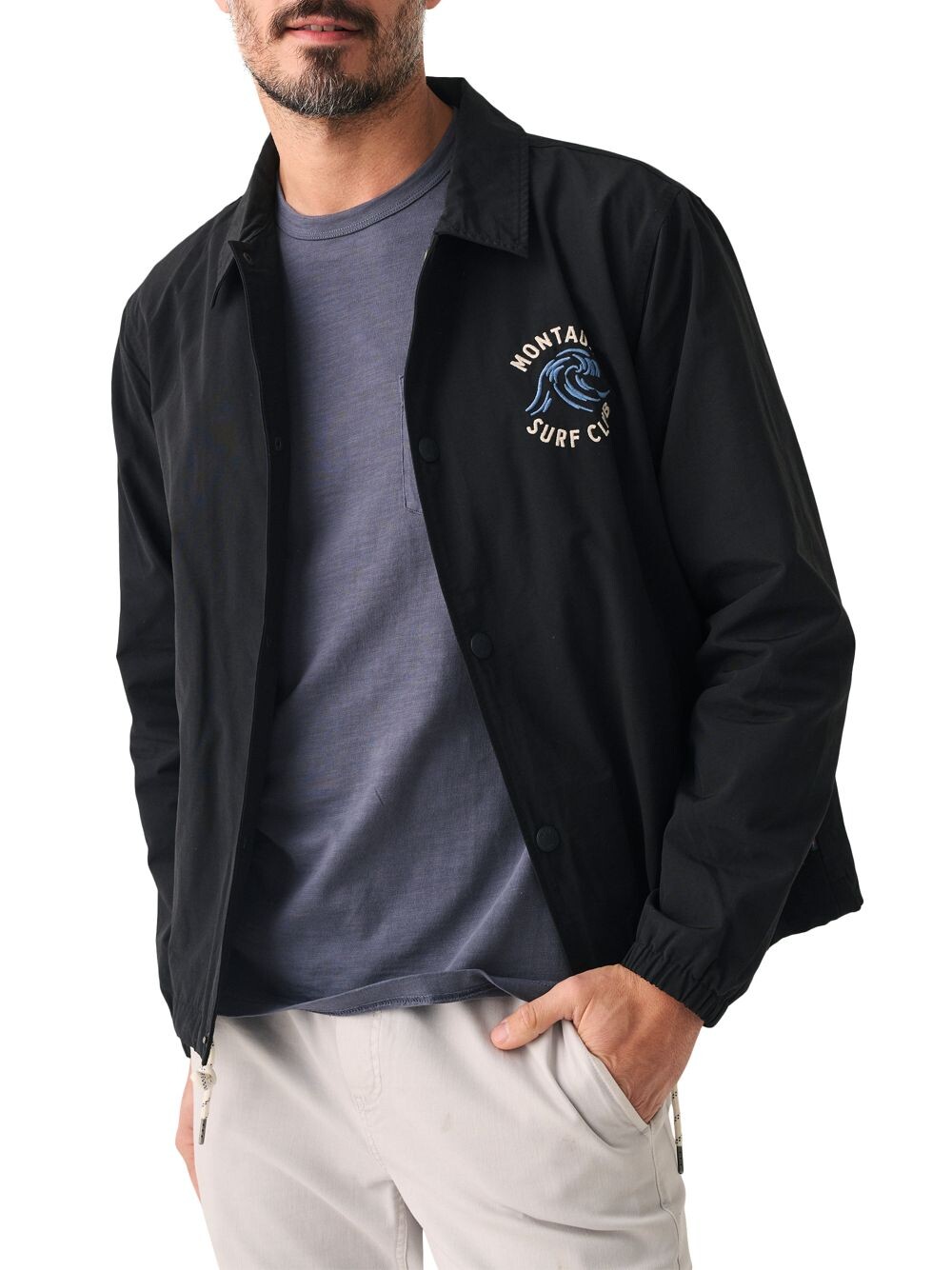 

Куртка Montauk Coaches Faherty Brand, графитовый, Черный