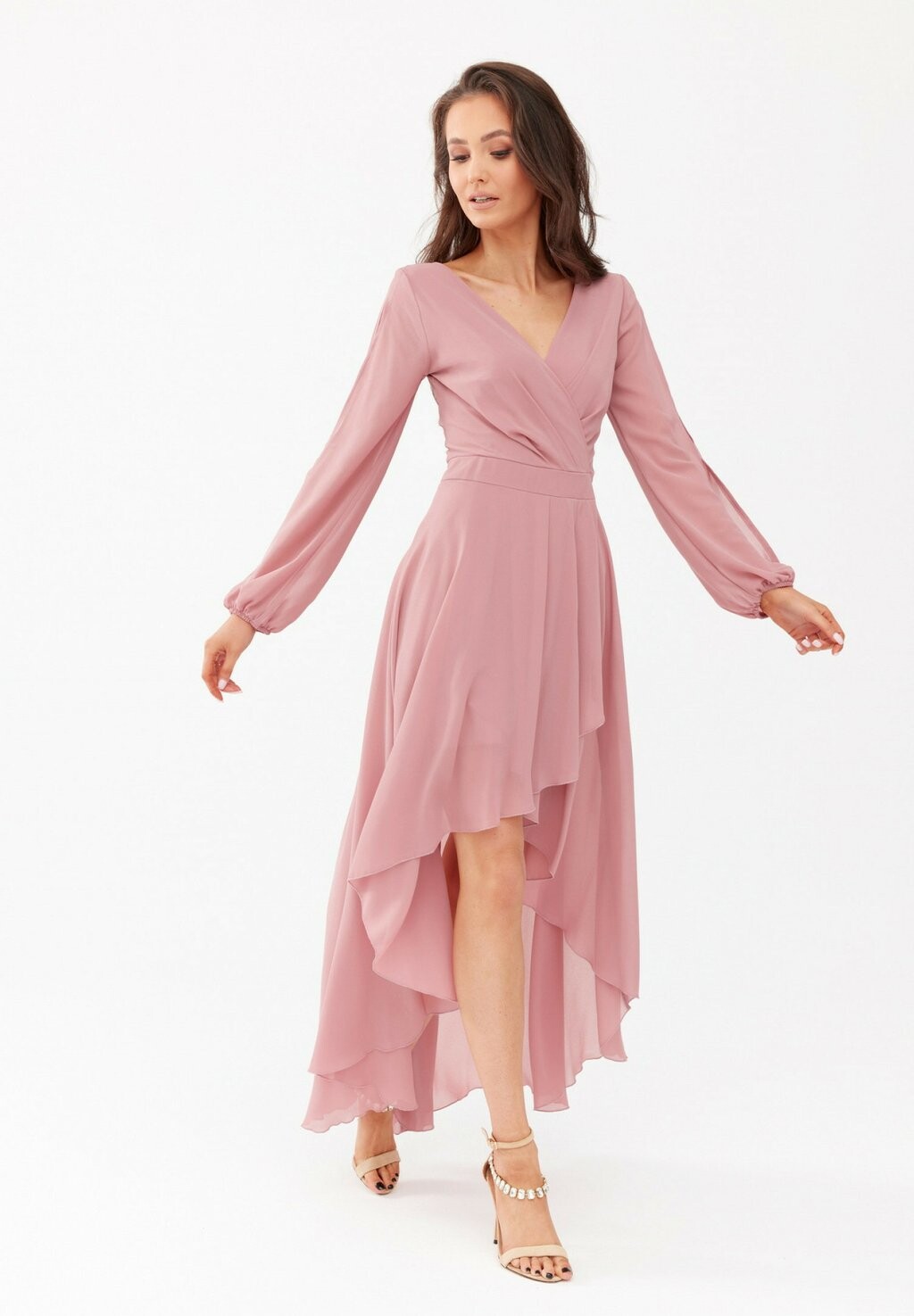 

Длинное платье ROMEE Roco Fashion, розовый