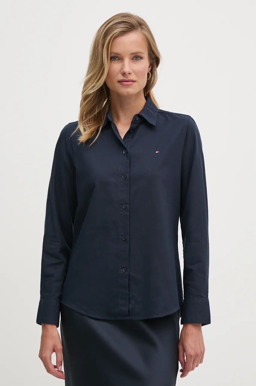 

Хлопковая рубашка Tommy Hilfiger, темно-синий