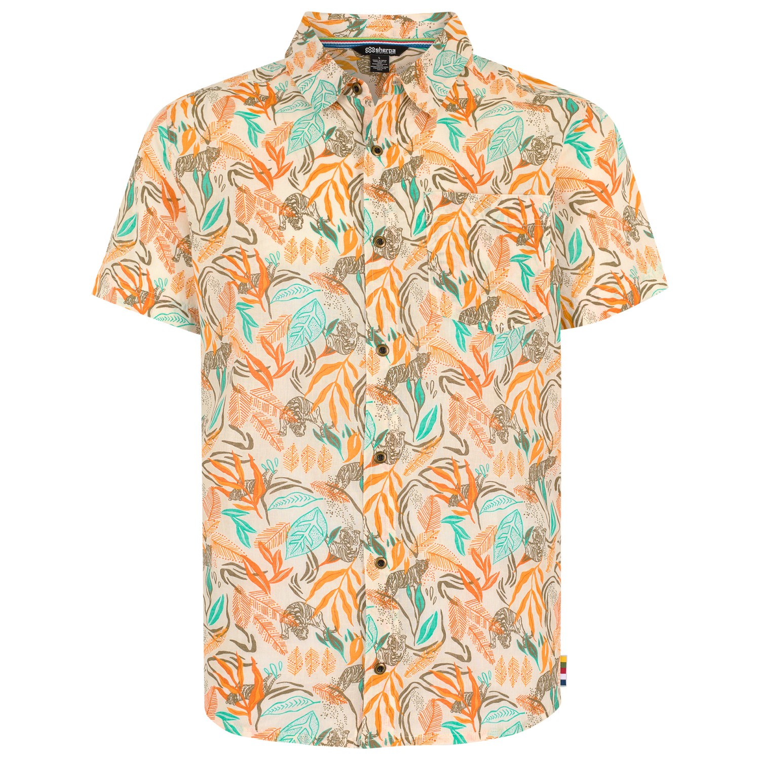Рубашка Sherpa Tiger Leaf S/S Shirt, цвет Masala