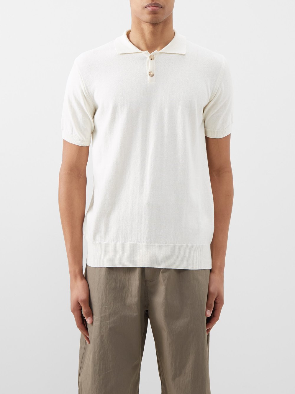 Трикотажная рубашка-поло из органического хлопка The Resort Co, белый