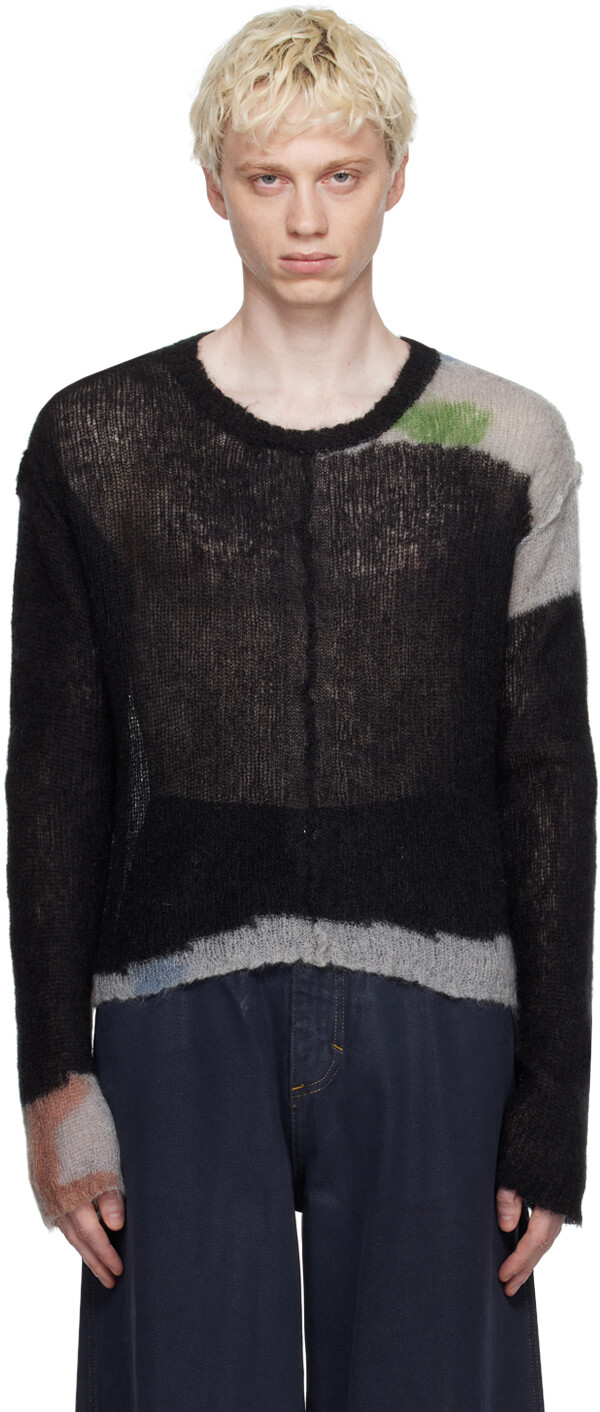 

Черный композиционный свитер Eckhaus Latta
