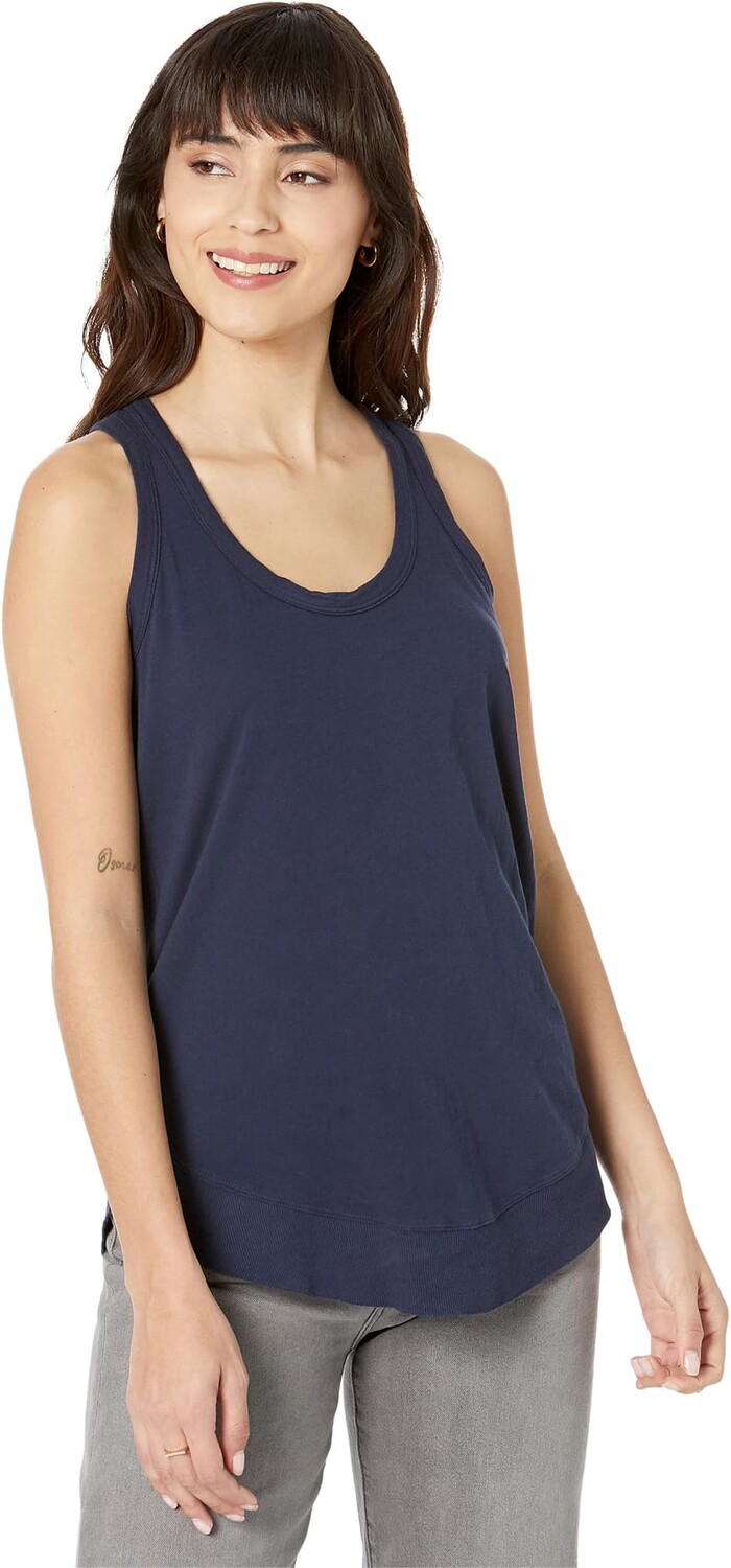 

Топ bobi Los Angeles Lightweight Jersey Curved Hem Tank, цвет Dark Navy