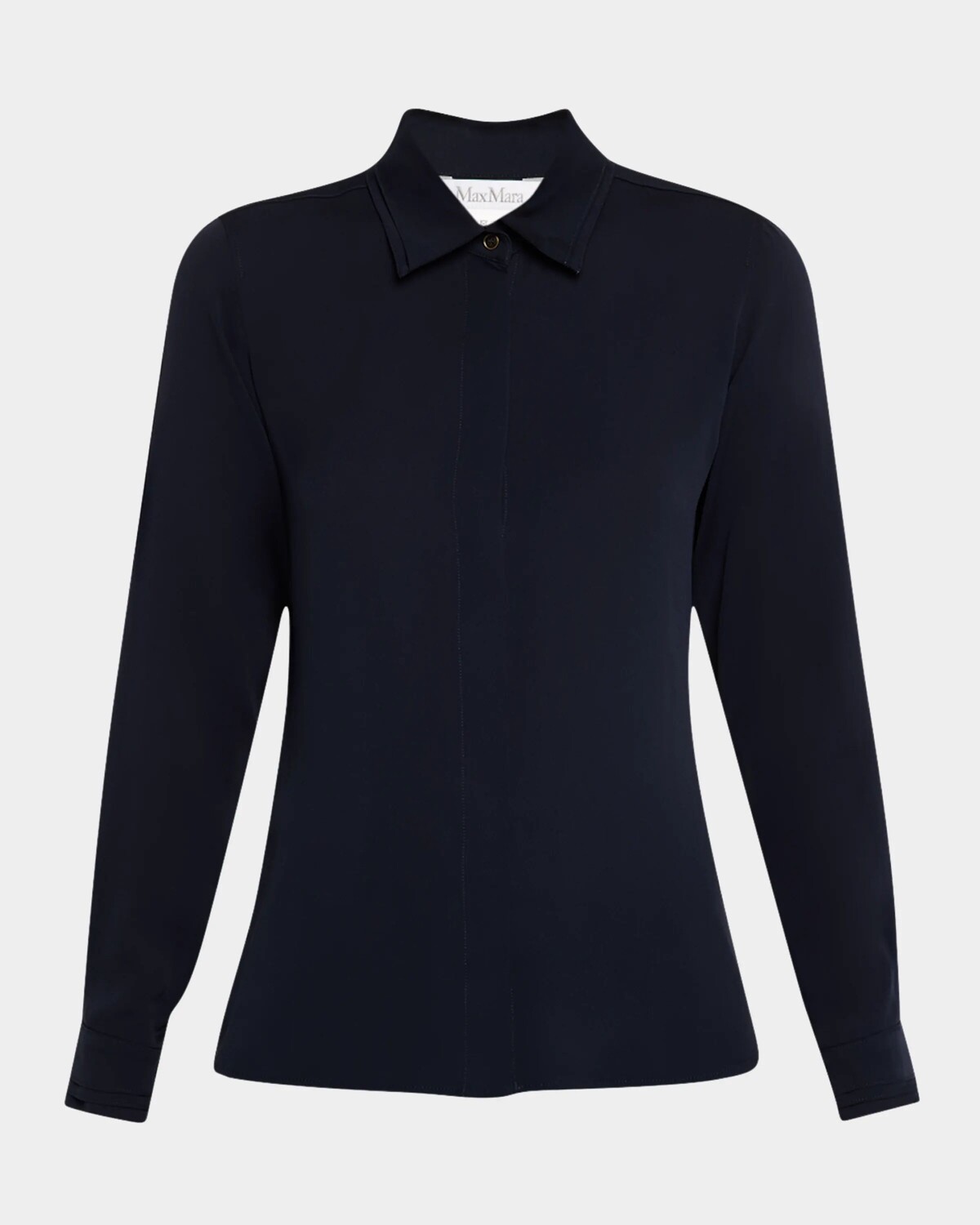 

Шелковая блузка с пуговицами спереди Norel Max Mara, цвет Ultramarine