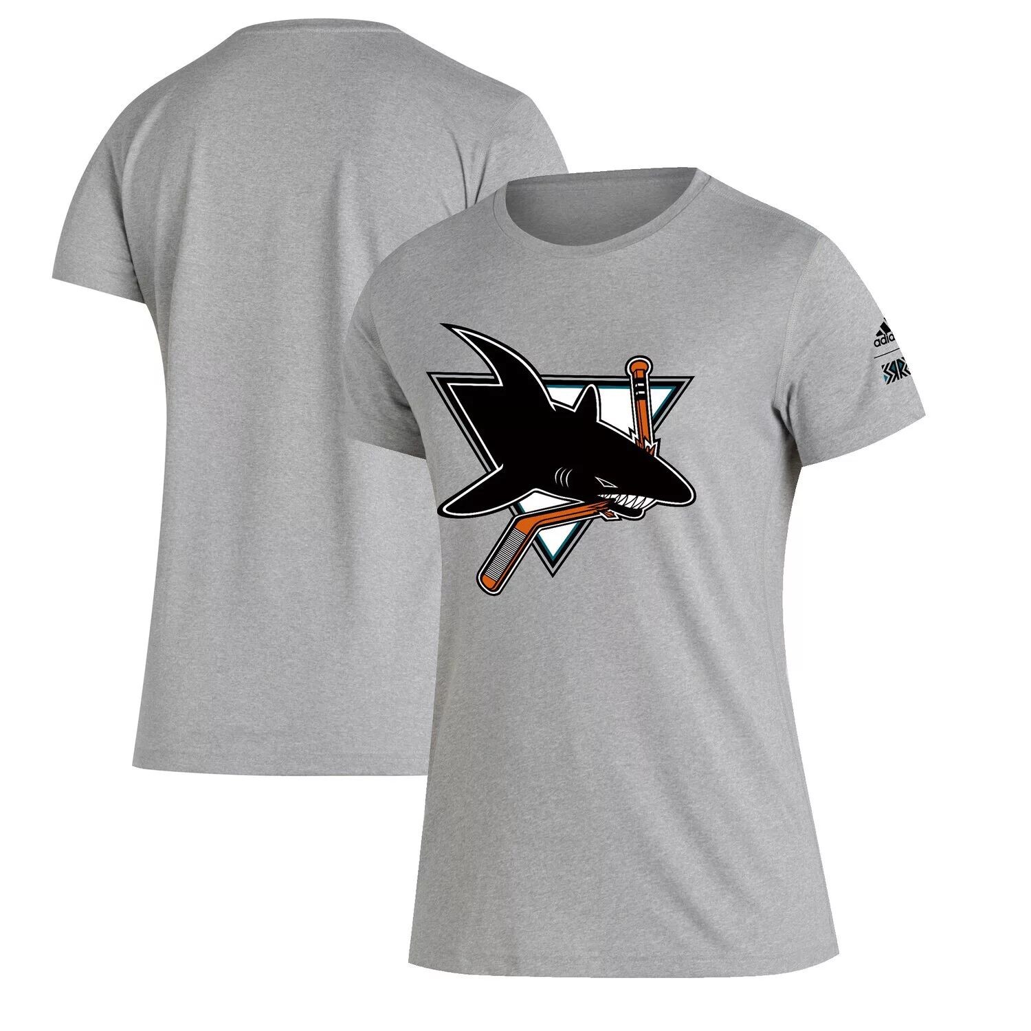 

Женская серая футболка Adidas San Jose Sharks Reverse Retro Creator adidas