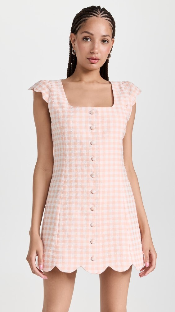 

Платье мини Lisa Marie Fernandez Scallop Cap Sleeve