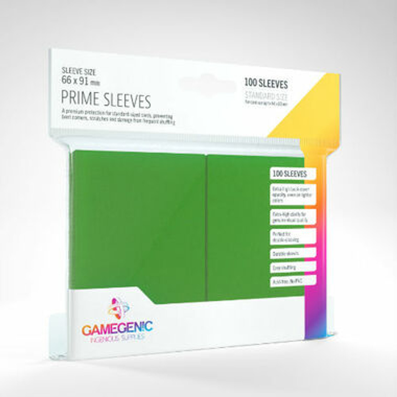 

Аксессуары Game Genic Sleeves: Green Standard Size Prime Sleeves (100ct)