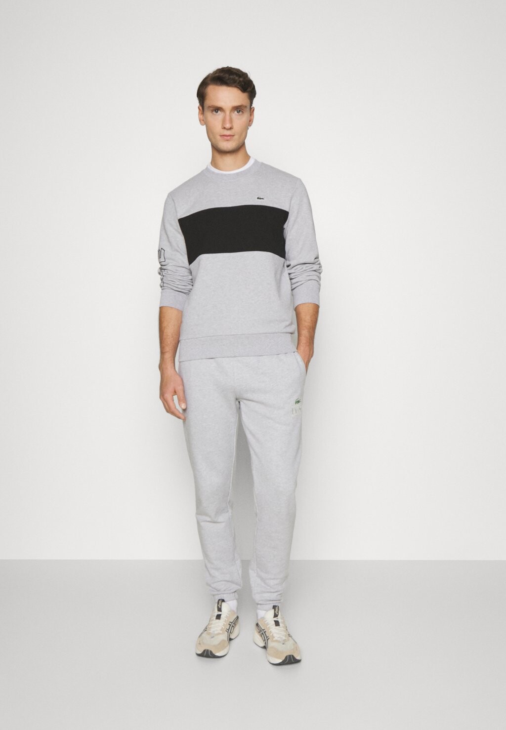 

Толстовка Lacoste BLOCK UNISEX, gris chine noir