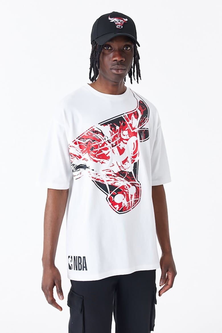 

Футболка с овальным вырезом и логотипом New Era, белый